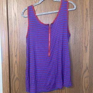 Blue and red tank top